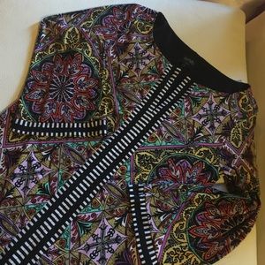 Shelli Segal LAUNDRY shift dress sz4 hippie geo